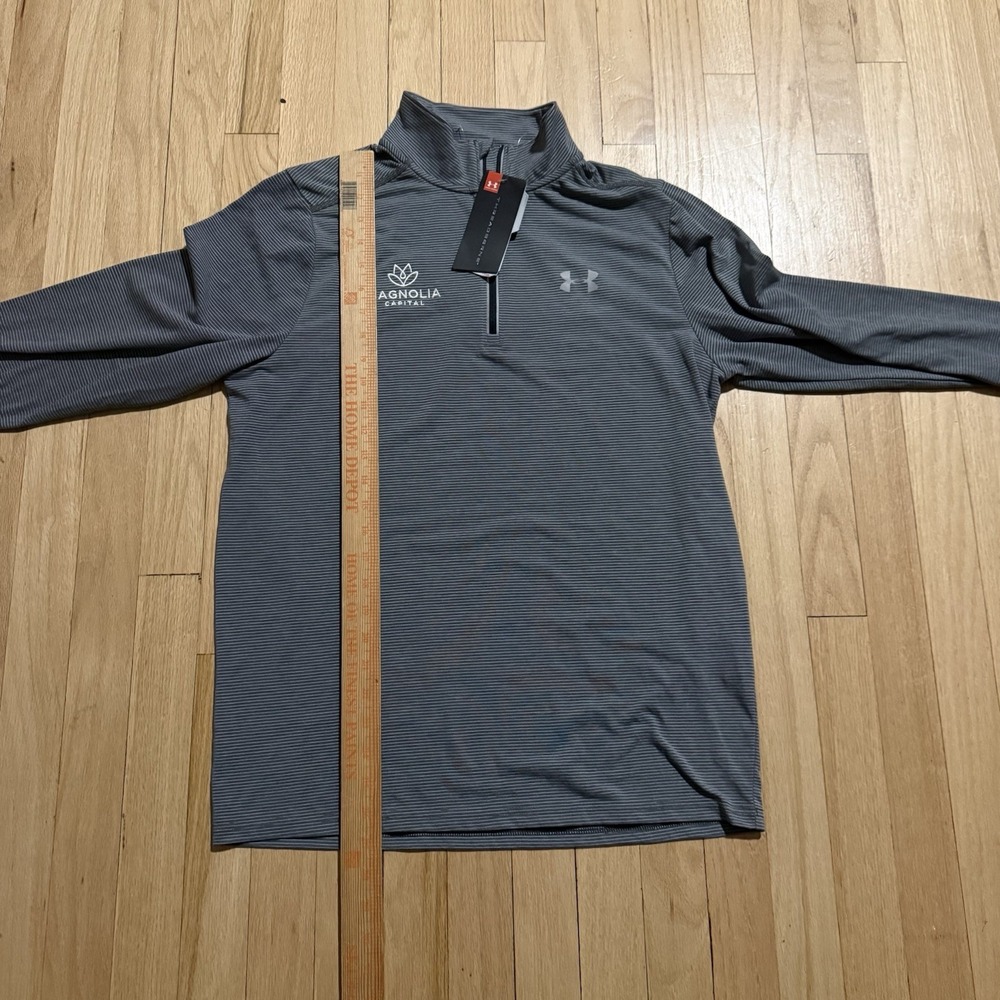 Under Armour Threadborne Pullover Mens‎ Medium Magnolia Capital HeatGear Shirt - Picture 8 of 13